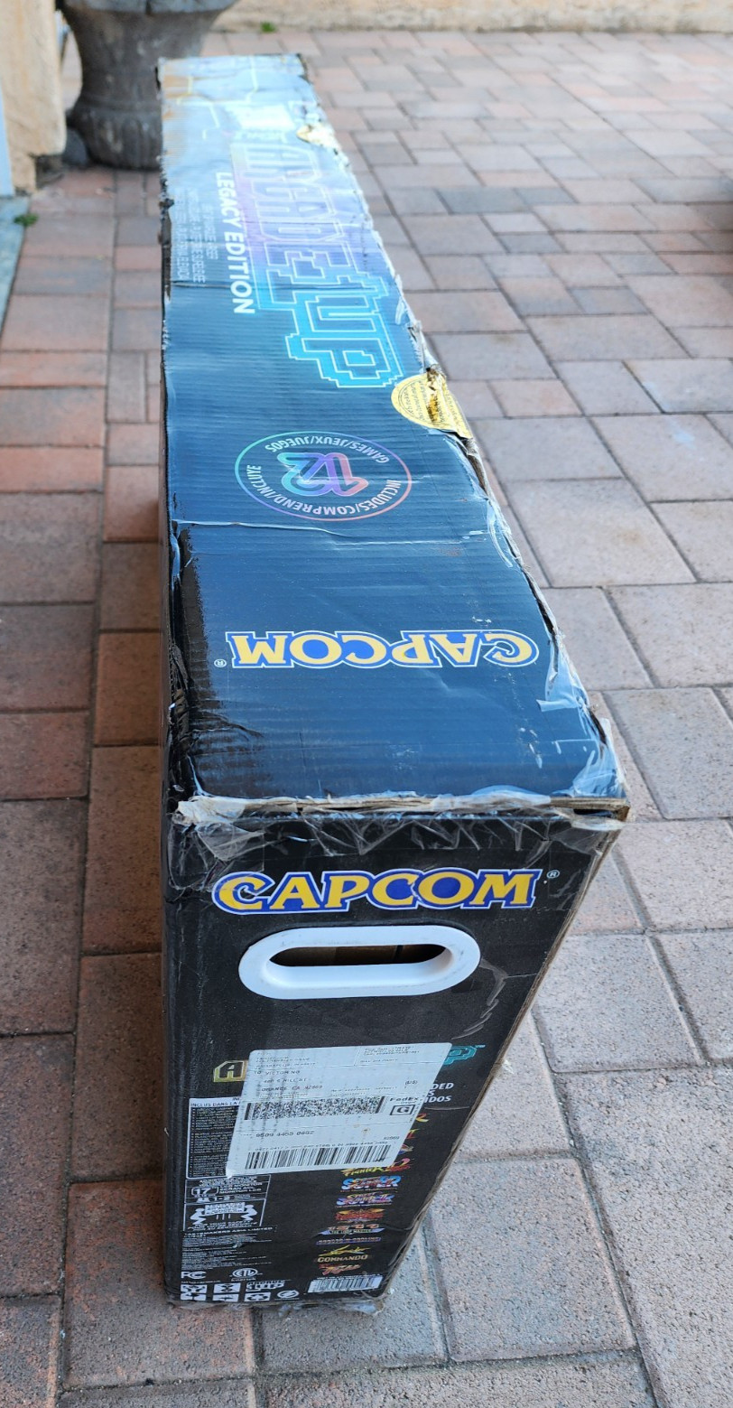 Arcade1UP Capcom Legacy Arcade Cabinet w/ Custom Riser & Marquee & 12 game