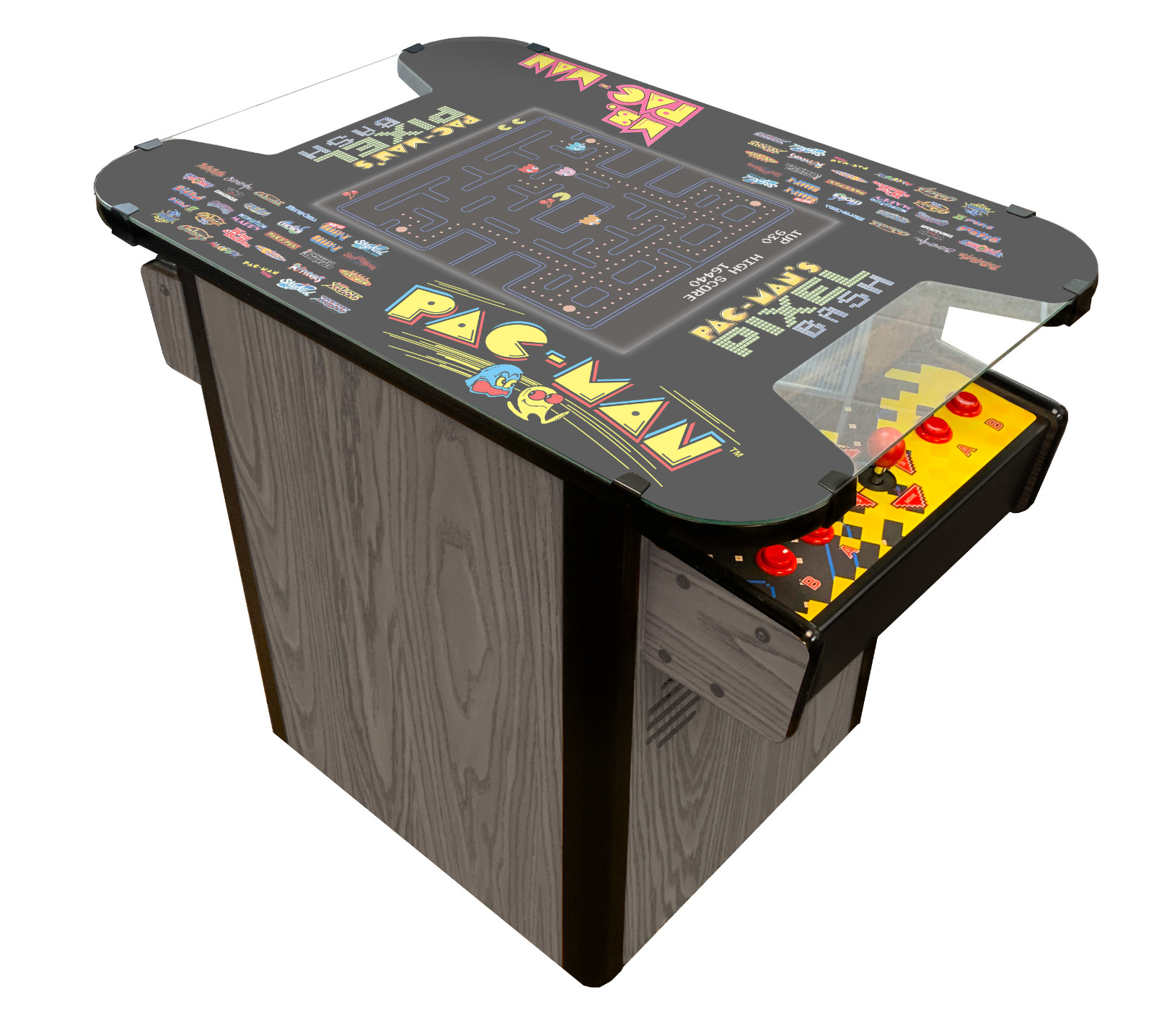 PAC-MAN PIXEL BASH COCKTAIL 32 GAMES ESTATE GREY FINISH