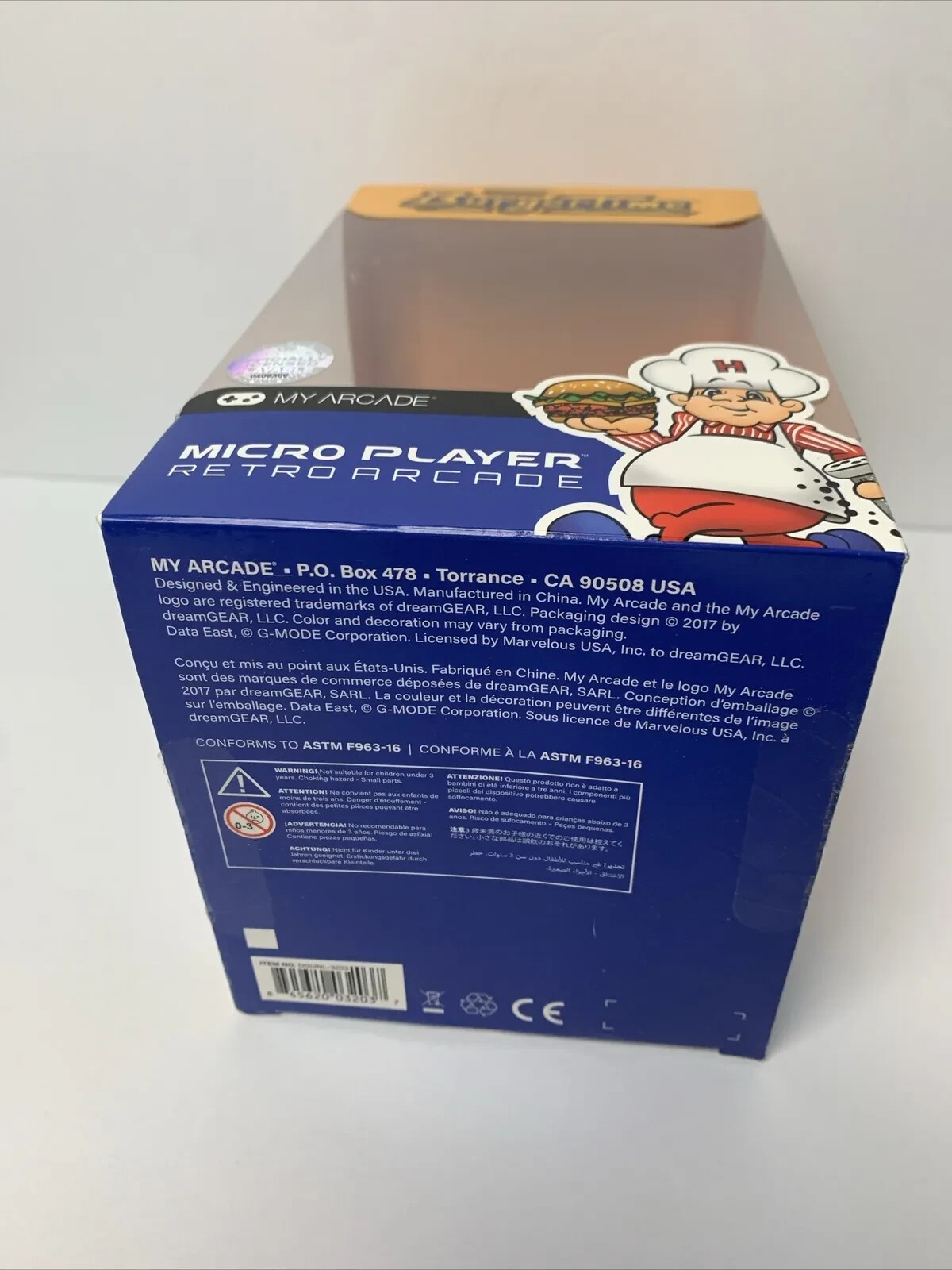 My Arcade DGUNL-3203 Burger Time Micro Player Retro Arcade Machine – 6 Inch