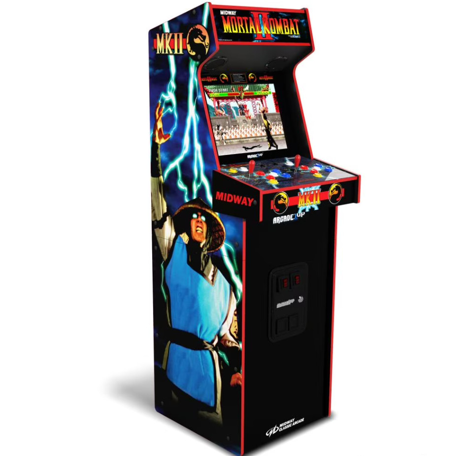 Arcade1Up Deluxe Arcade Cabinet Mortal Kombat II 14 Games Full Size WiFi 5-foot
