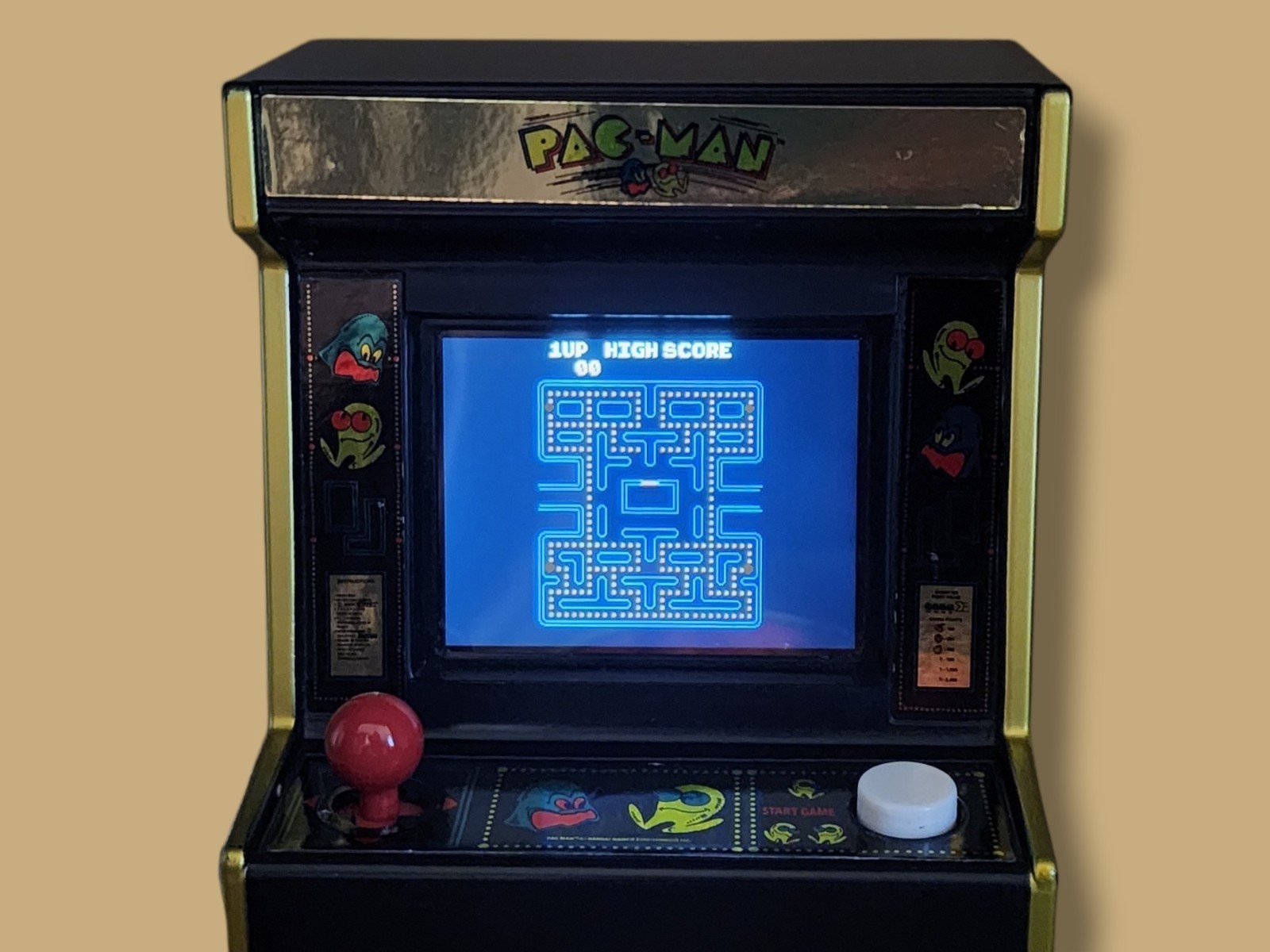 2020 Basic Fun Pac-Man 40th Anniversary Gold Mini Arcade Walmart Exclusive