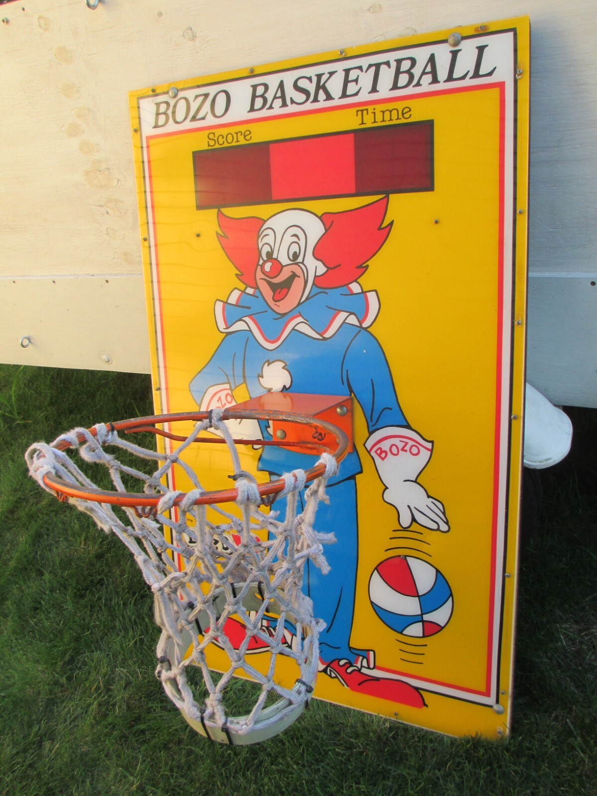 Vintage 1990 BOZO the Clown BASKETBALL ARCADE CARNIVAL MIDWAY GAME Larry Harmon