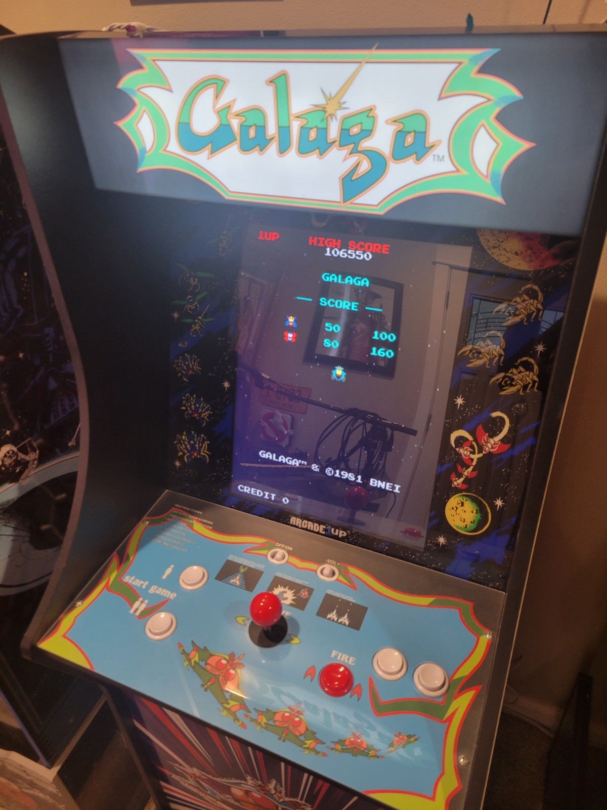 ARCADE1UP BANDAI-NAMCO 40TH ANNIVERSARY GALAGA 12-IN-1 GAME CABINET W/RISER