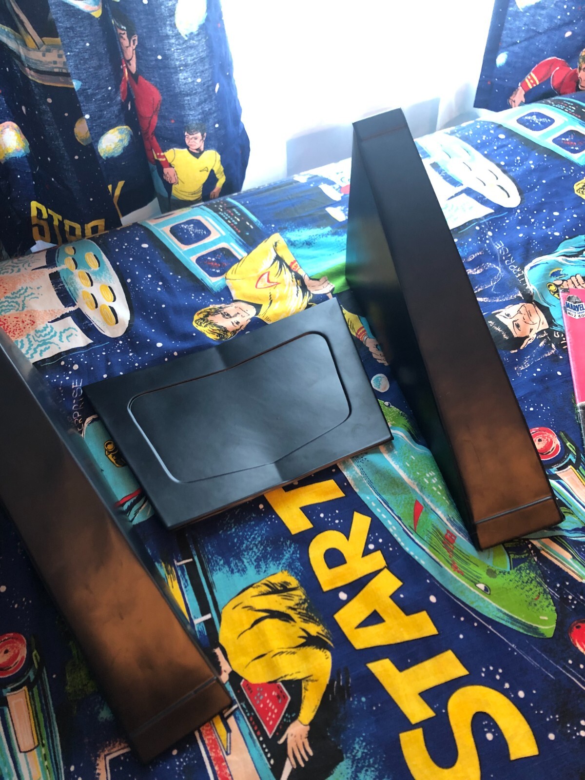 Arcade1up Tron Bezel parts. 3pc vacuum formed. Trimmed with stickers.