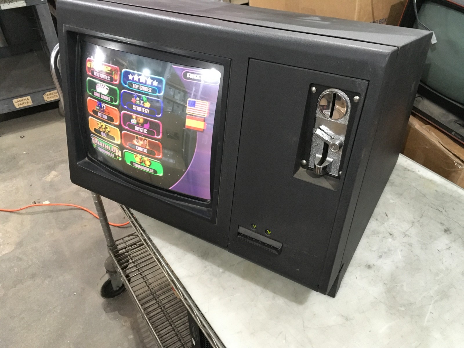 Vintage BAR Touchscreen Arcade Machine Countertop WORKS (Freeplay Enabled) RS
