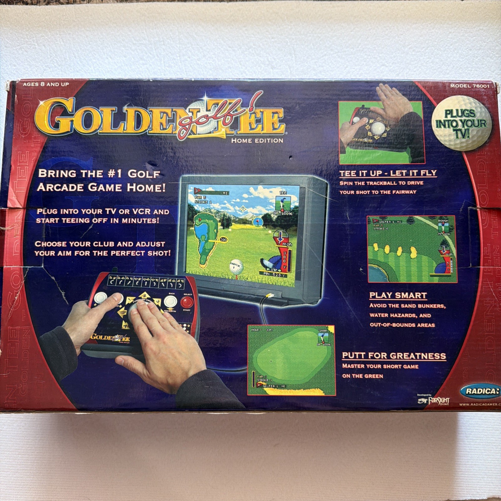 Golden Tee TV Plug & Play Arcade Golf Home Edition Radica 2005 TESTED