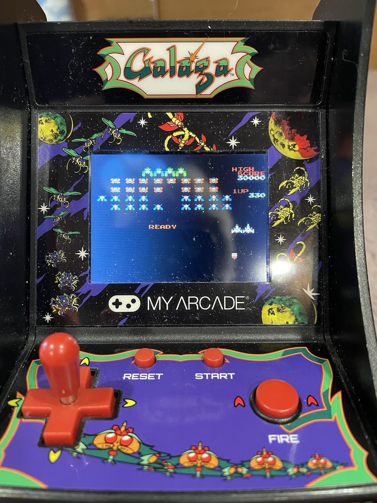 My Arcade Galaga Tabletop Video Arcade Game, Bandai Namco 7”