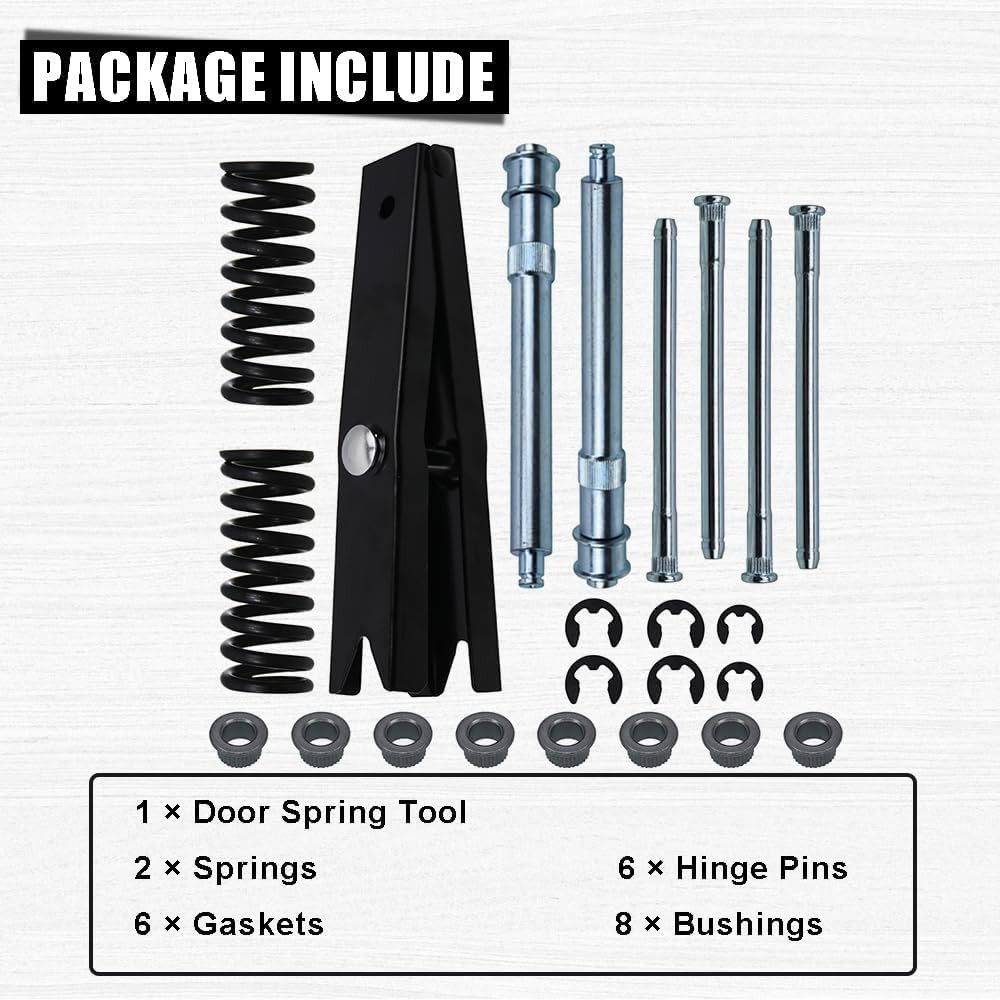 Door Hinge Repair Kit with Spring Tool – Compatible with Chevy GMC Suburban Taho