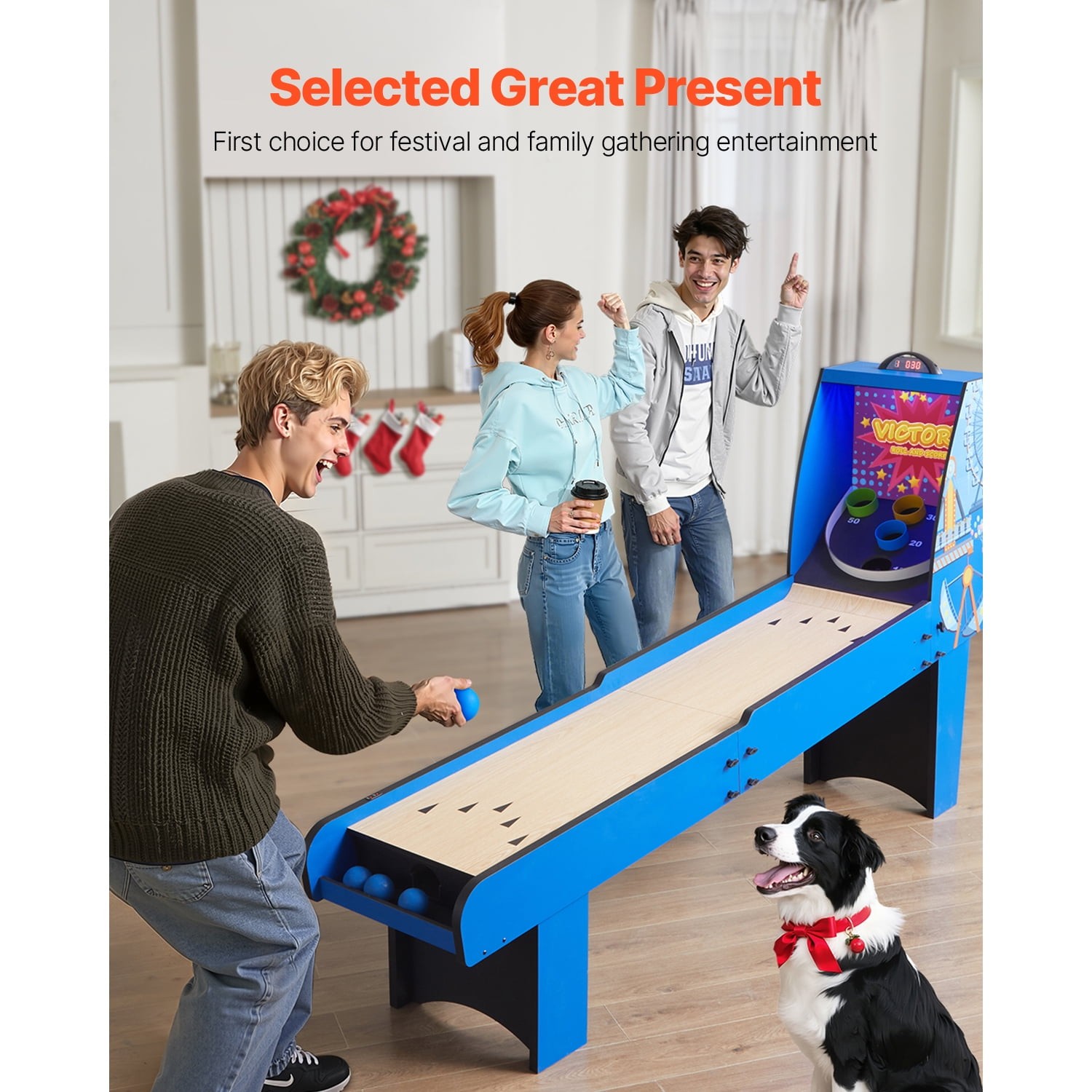8′ Scoring Rolling Traditional Arcade Game Table Indoor Arcade Scorekeeper