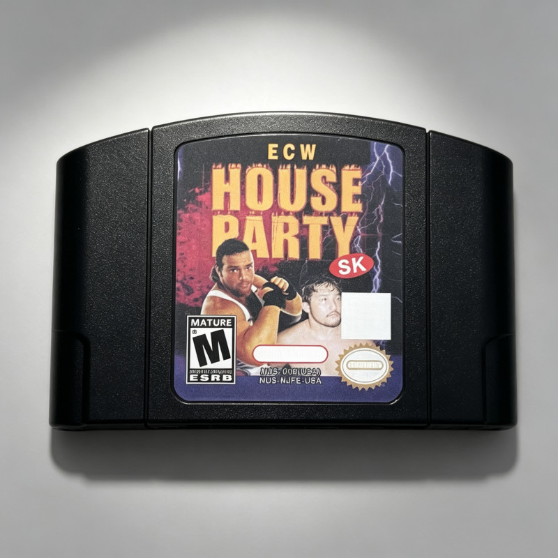 ECW House Party Mixtape SK Games Cartridge For Nintendo 64 Console US Version