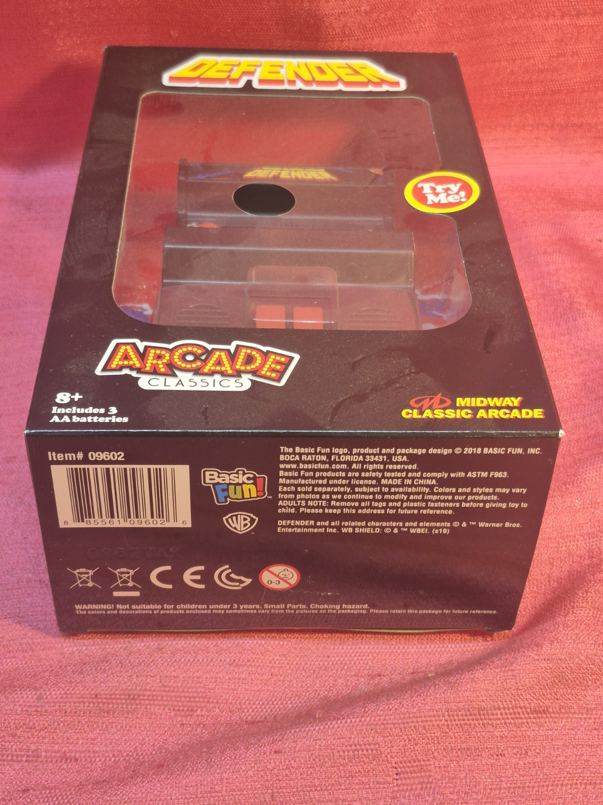 Basic Fun Arcade Classics #17 Defender Mini Arcade Cabinet Handheld NIB Tested