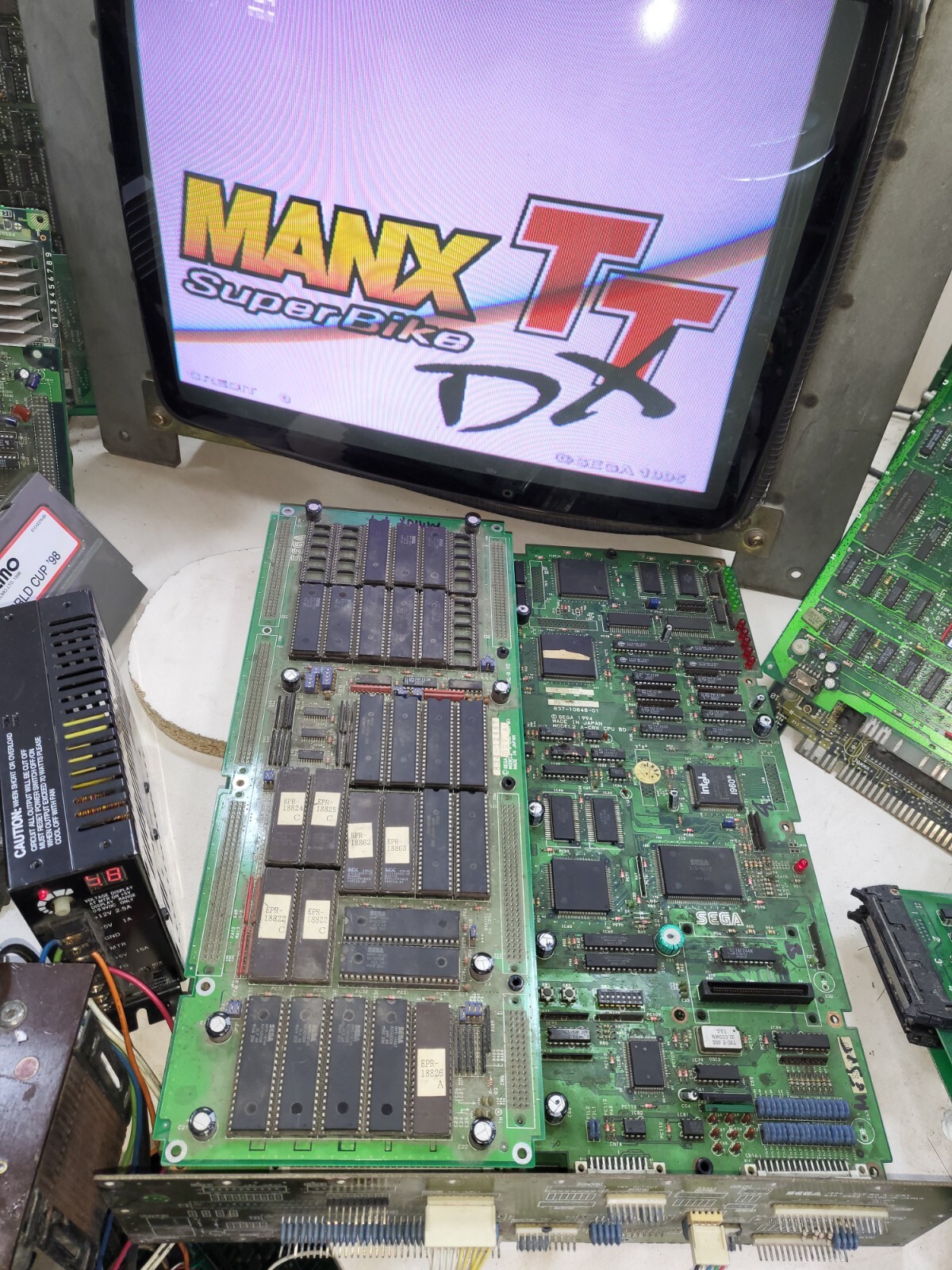 Segamanx tt dx rom board pcb workıng