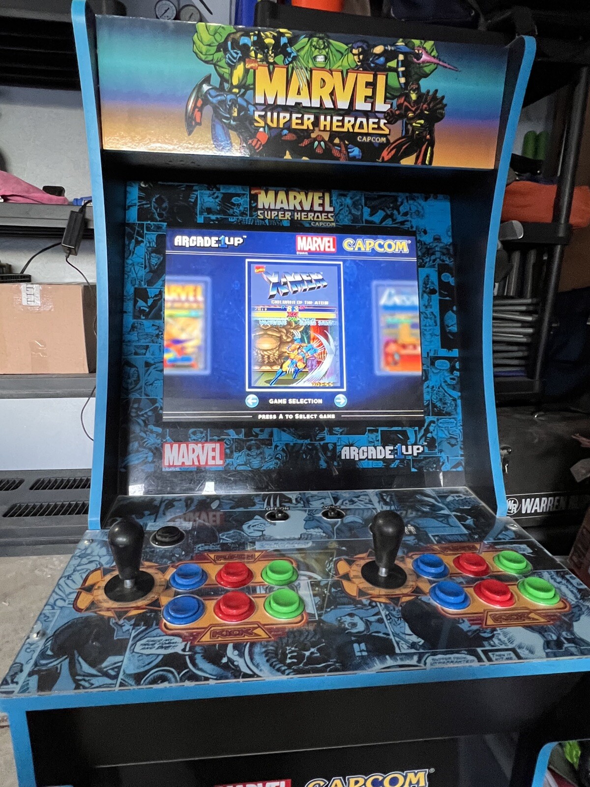 Arcade1up MARVEL SUPER HEROES Capcom Video Game Arcade Machine 4ft