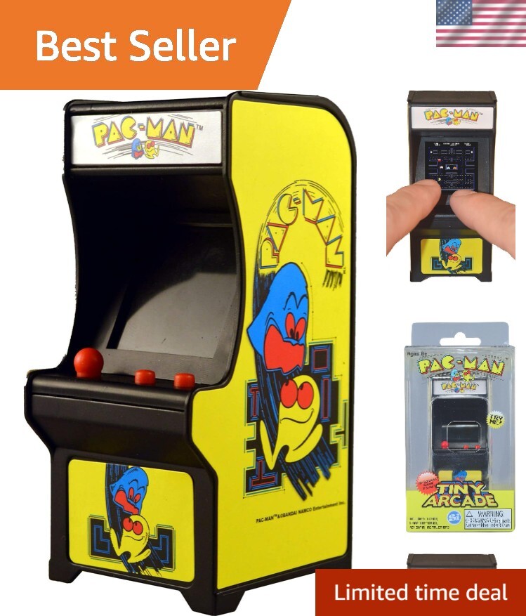 Mini Pac-Man Arcade Game – 3.5″ Size with Full Gameplay & Authentic Sounds