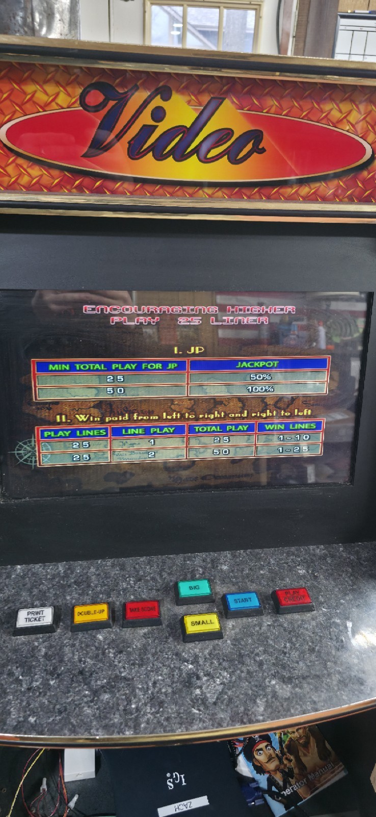 IGS Captain Jack Arcade games (game board only)