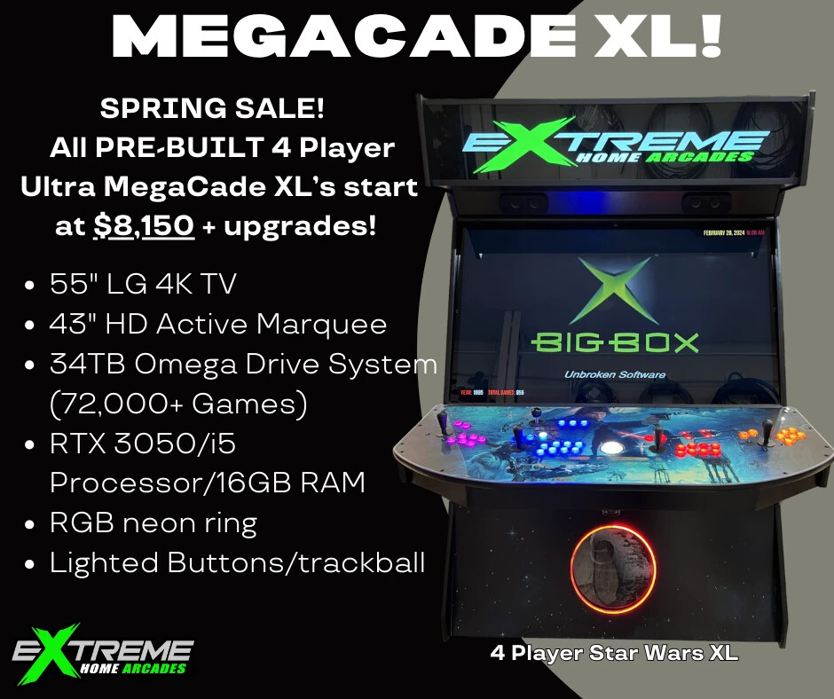 Arcade Ultra 4 Player MegaCade XL – Ready Quickly