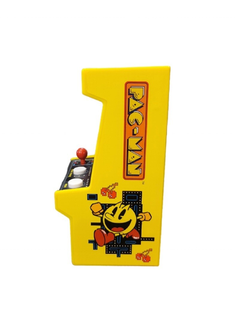 PAC-MAN Handheld MINI Arcade Game BANDAI Namco 5 5/8 Inches ~ Tested & Works