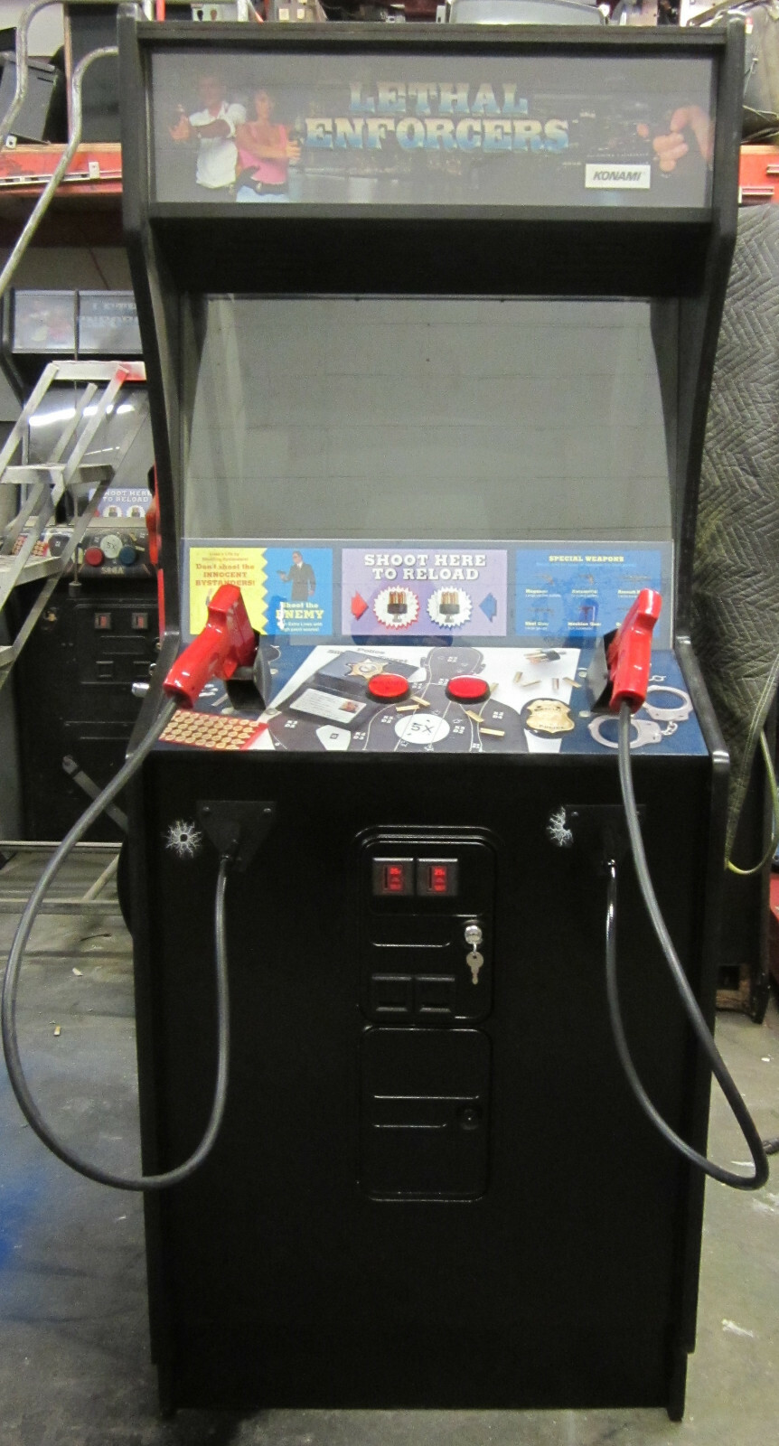 LETHAL ENFORCERS ARCADE MACHINE by KONAMI (Excellent Condition) *RARE*