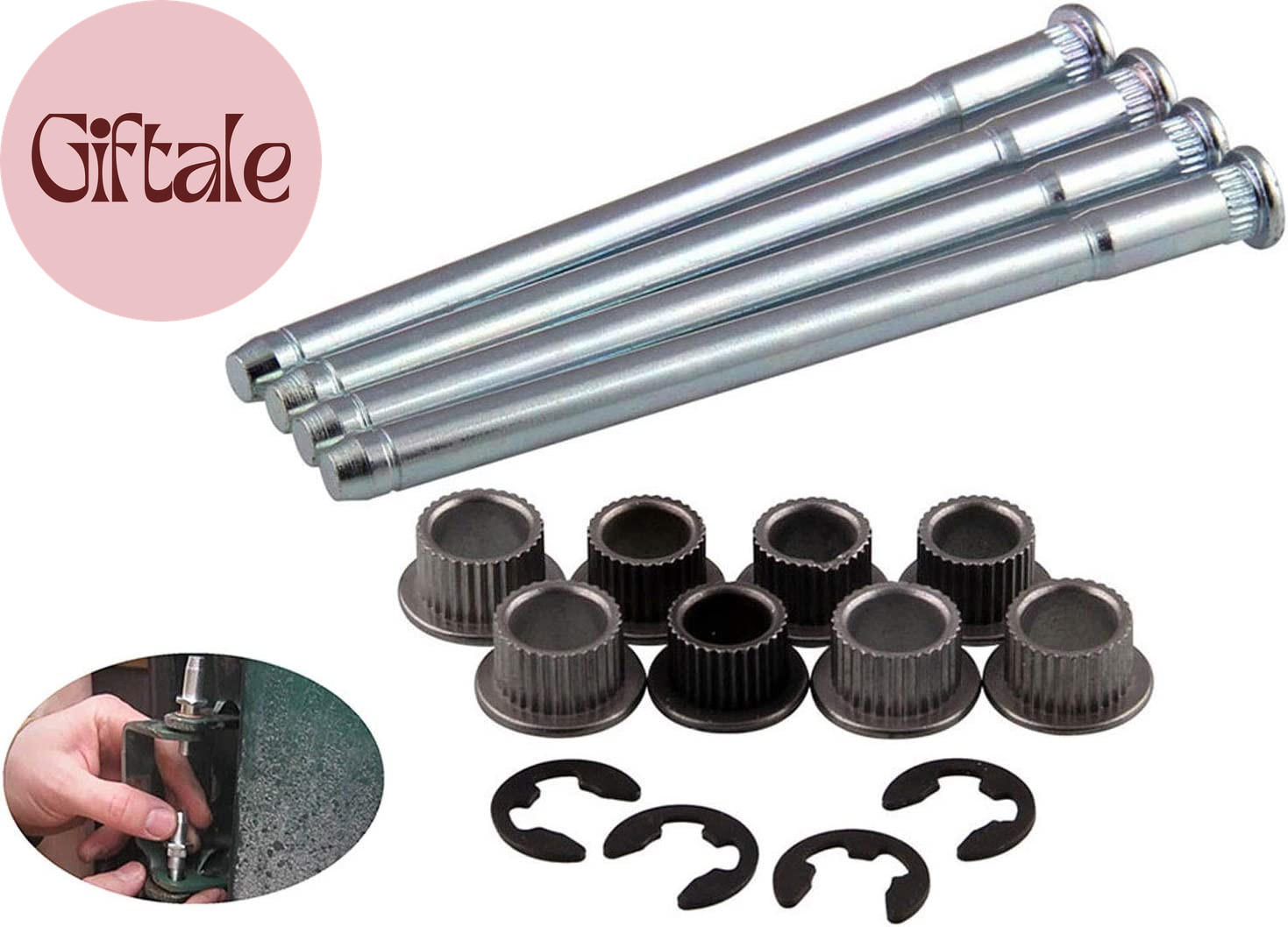 Compatible with Door Hinge Pin and Bushing Repair Kits (4 Pins 2 Door) Replacem