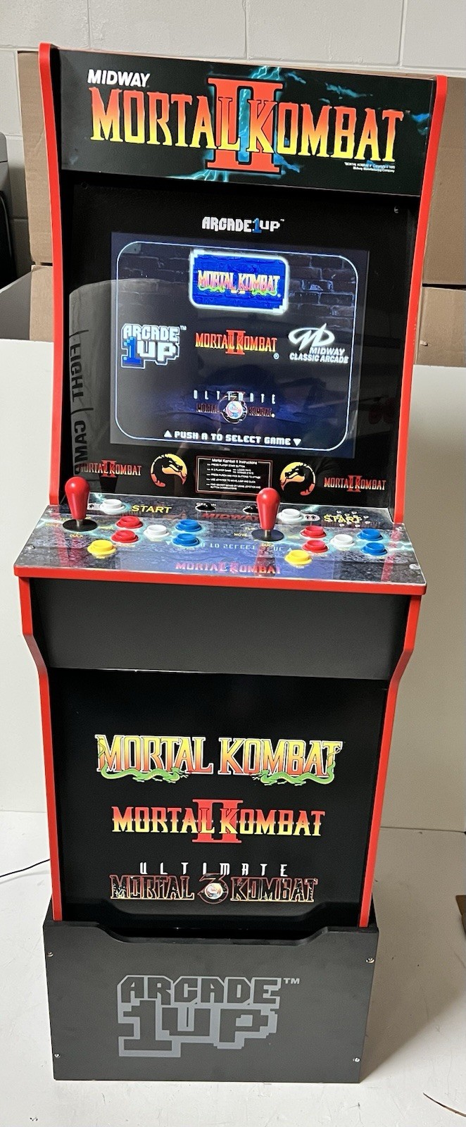 Arcade1UP Mortal Kombat II Midway Legacy Arcade with Riser GREAT CONDITION