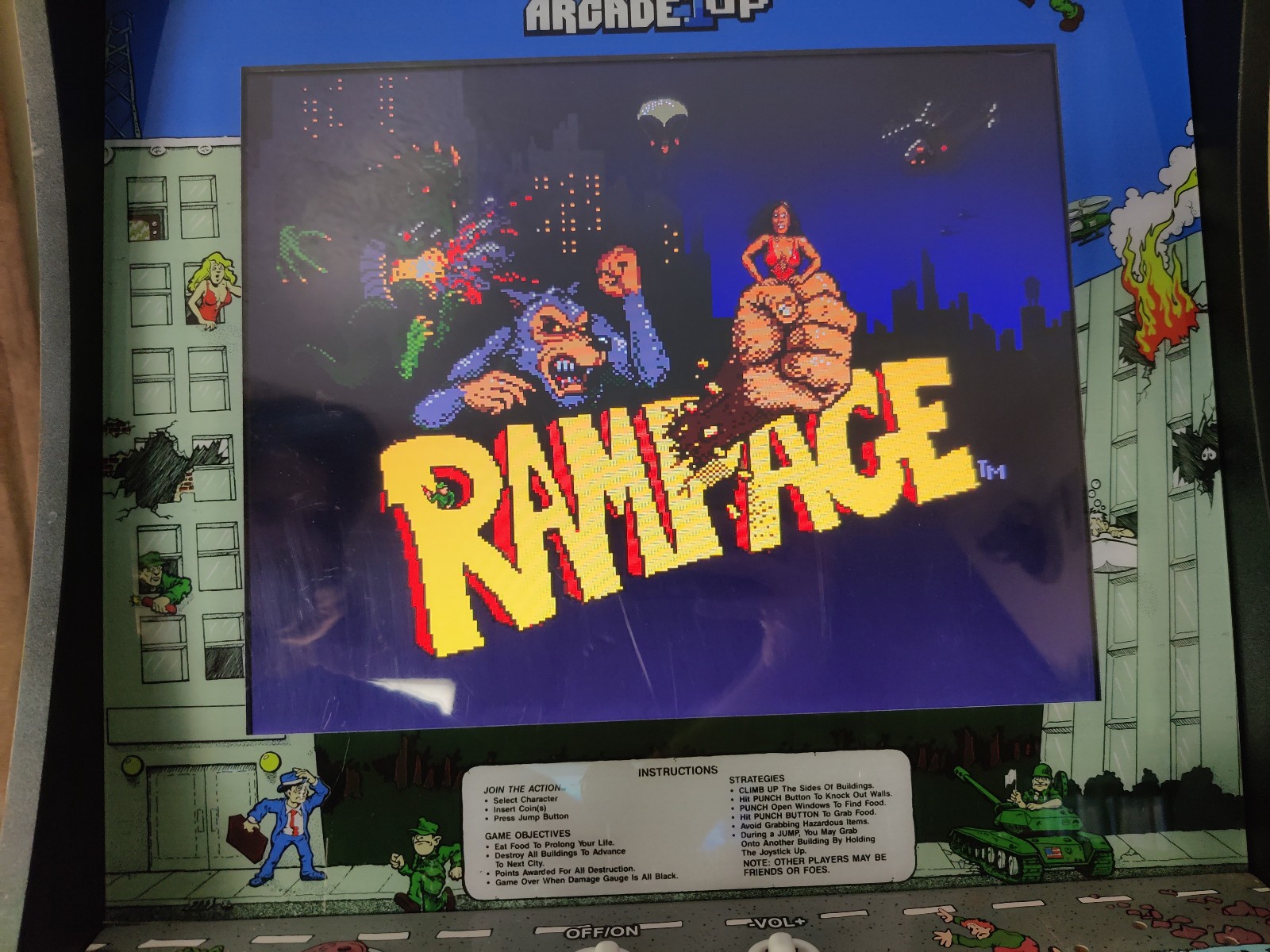 Arcade1up Midway Classic Arcade Machine Rampage Gauntlet Joust Defender USED
