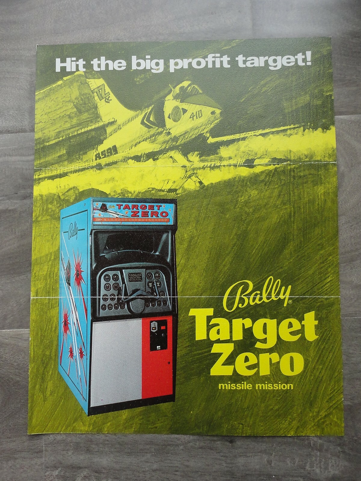 Target Zero Video Arcade Machine Flyer Original Bally Brochure