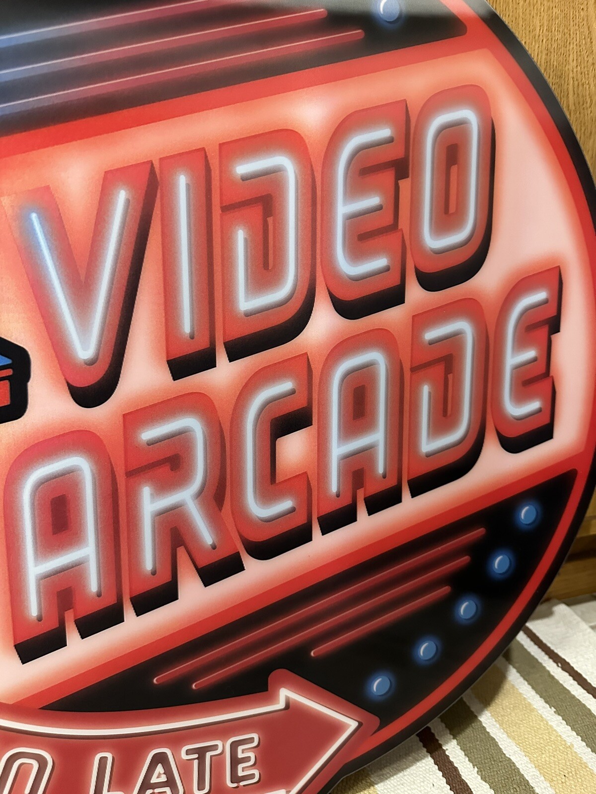 Video Arcade Game Room Sign Pinball Bar Vintage Style Wall Decor