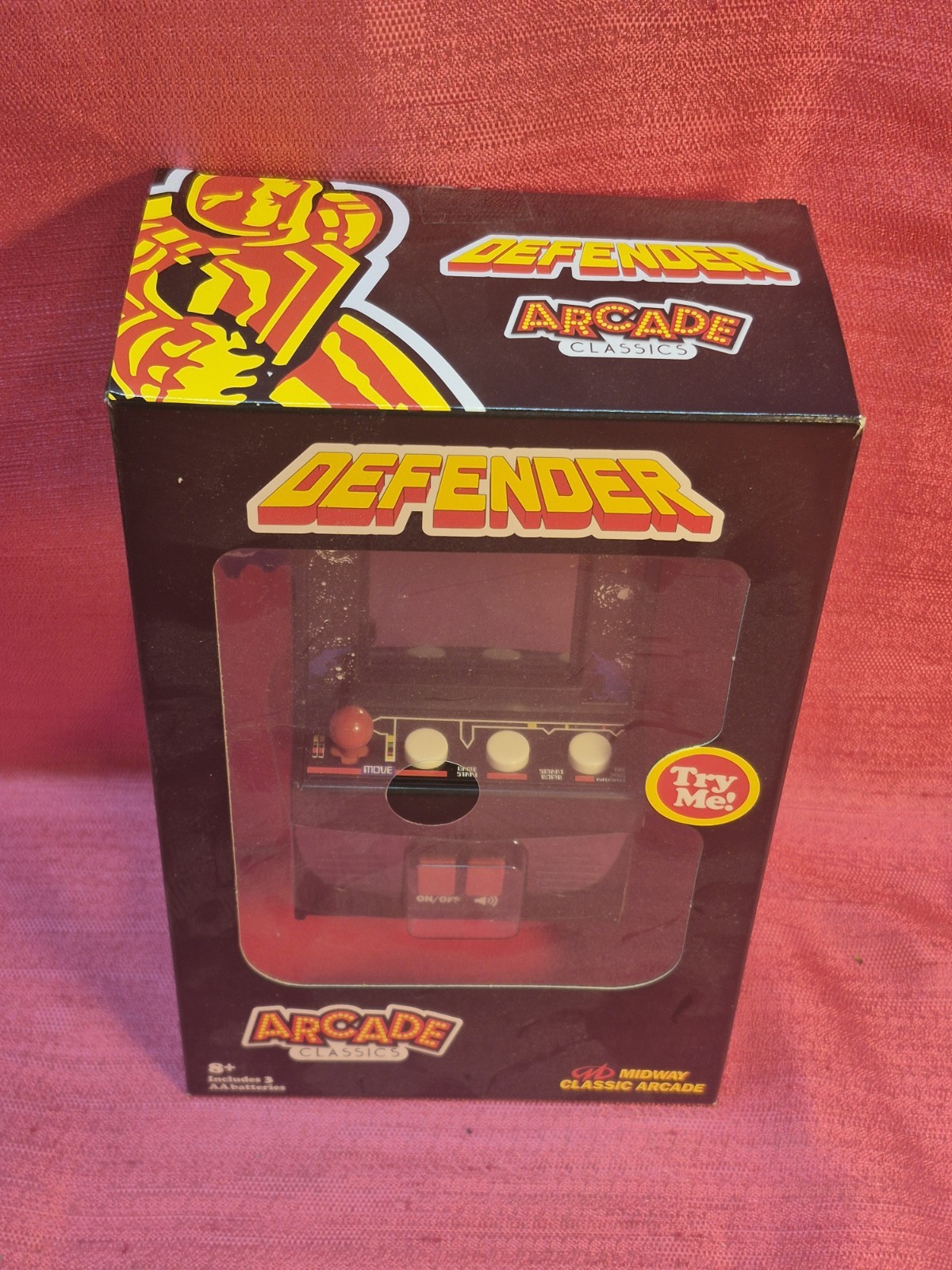 Basic Fun Arcade Classics #17 Defender Mini Arcade Cabinet Handheld NIB Tested