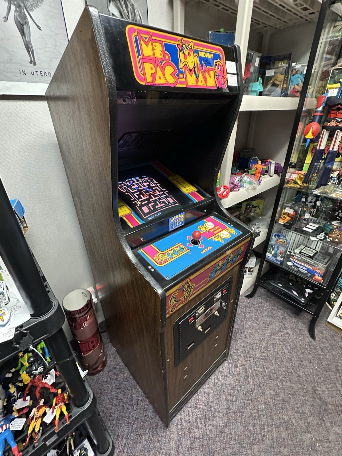 1981 Ms. Pac-Man Cabaret Cabinet Arcade Machine 100% Refurbished Multi-Pac Kit!
