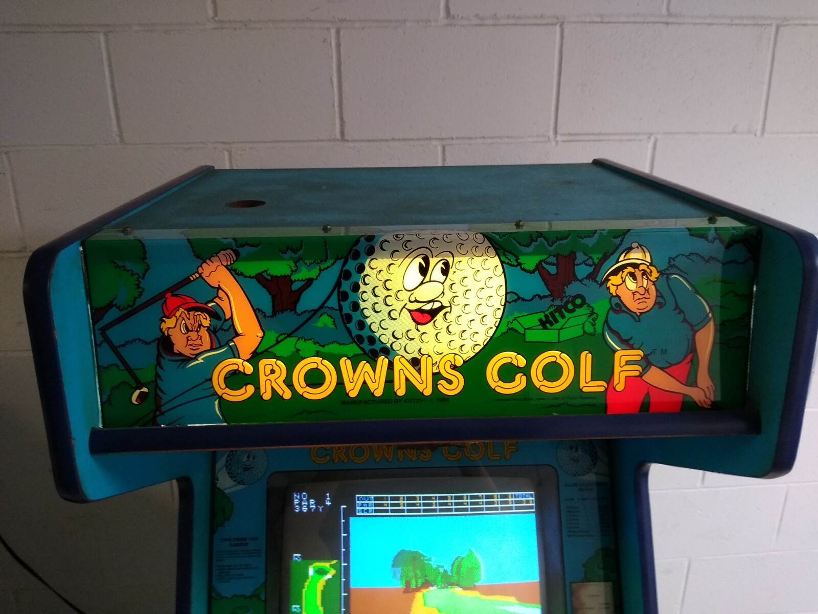 RARE 1984 Sega CROWN’S GOLF dedicated golf video arcade game – FREE SHIPPING