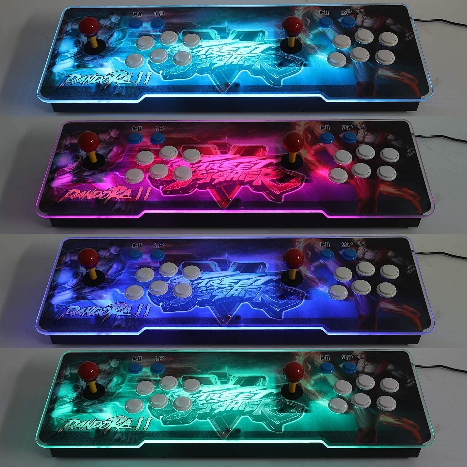 Retro 3D Arcade Console: 30000 Games, HDMI, Customizable Buttons for 4 Players