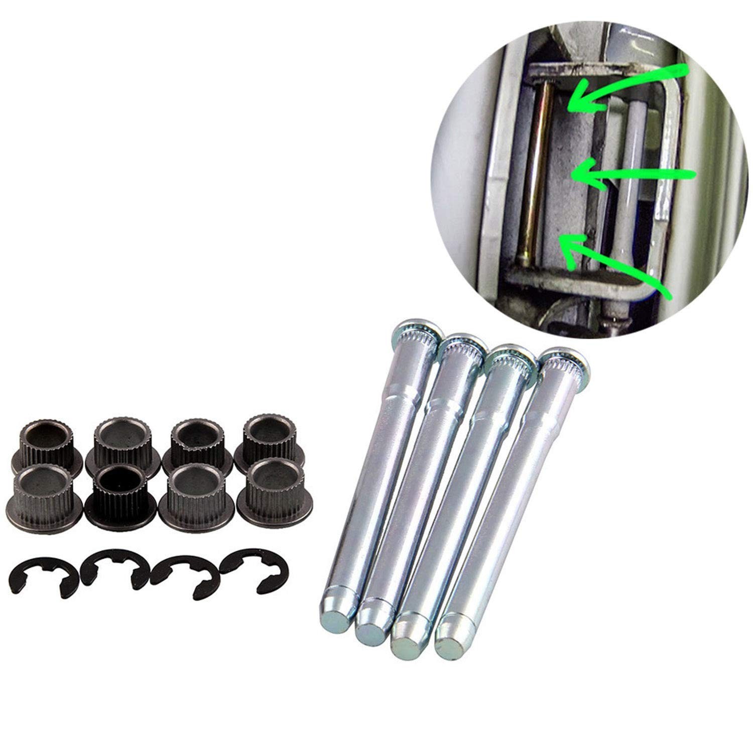 Door Hinge Pin & Bushing Repair Kit – 4 Pins, 2 Doors for Chevy S10/GMC S15 1994
