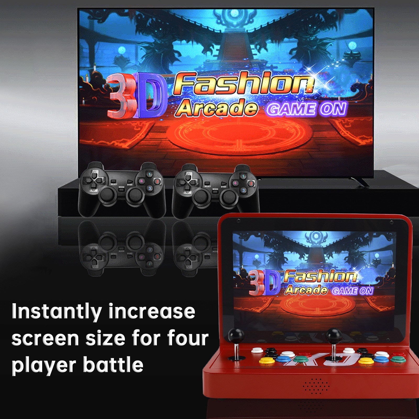 17-inch 23000 Games in 1 Box Arcade Game Console Fit PC 2-4 Players Online Game