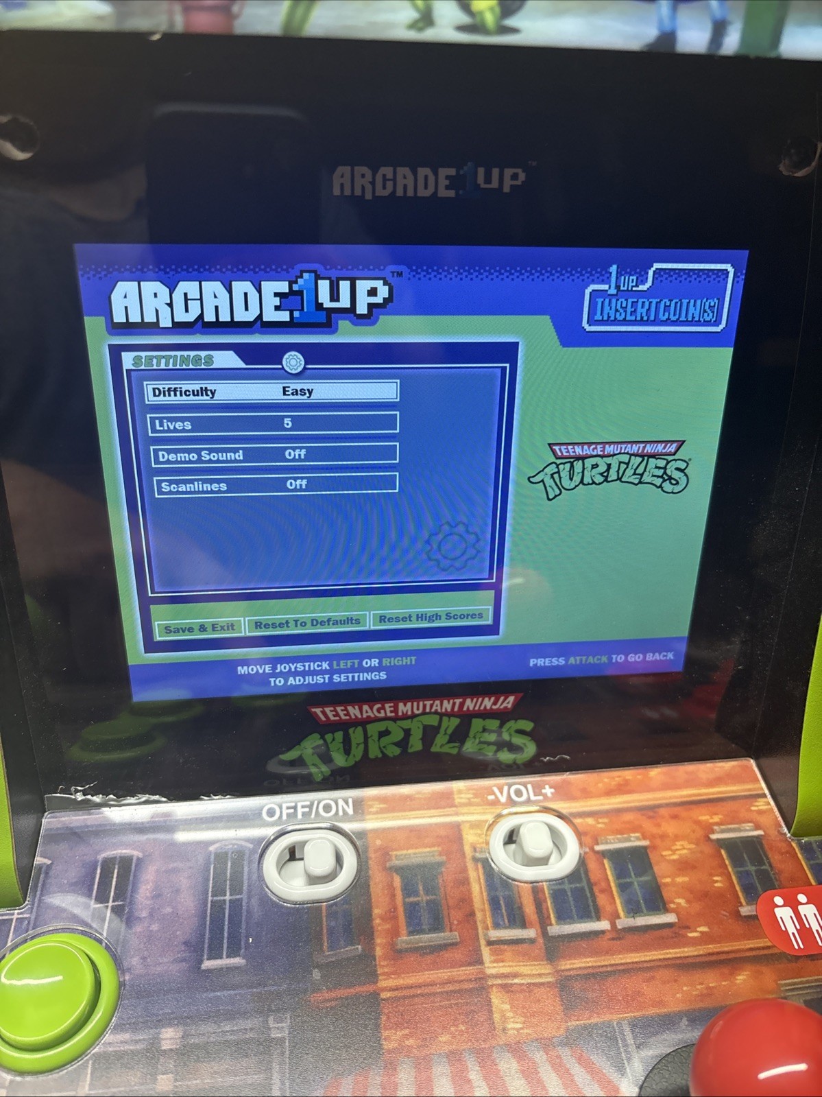Arcade1Up Teenage Mutant Ninja Turtles Countercade 2 Games in 1 Cabinet