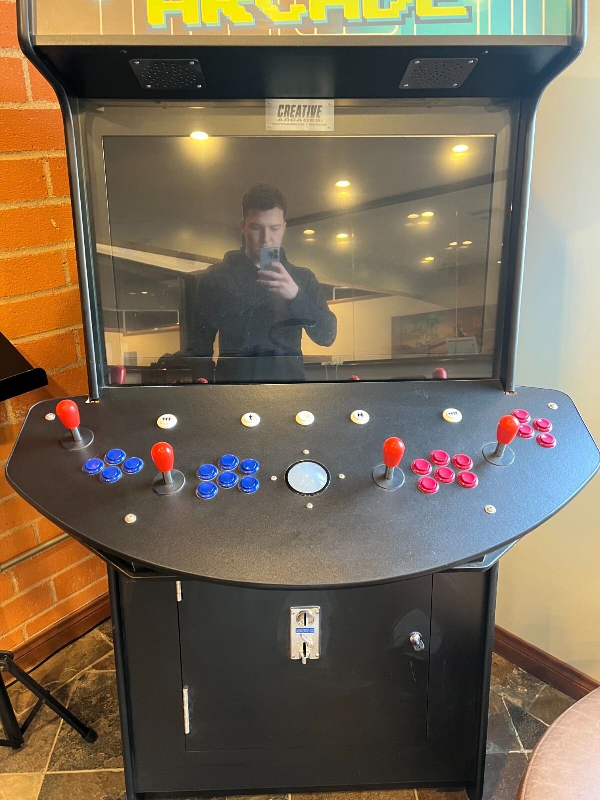 CreativeArcades 4P Slim Stand Up Arcade Machine (MSRP ~$3200).