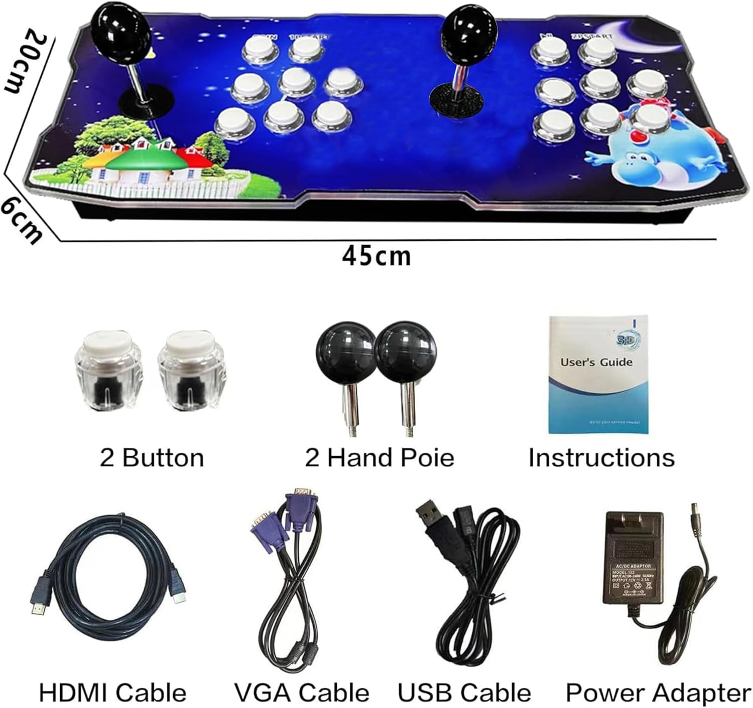 [30000 Game in 1] 70S Pandora Box Mini Arcade Console for Children Compatible PC