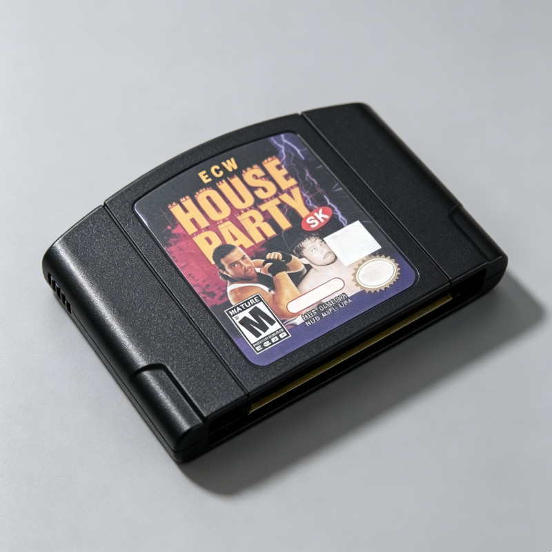 ECW House Party Mixtape SK Games Cartridge For Nintendo 64 Console US Version