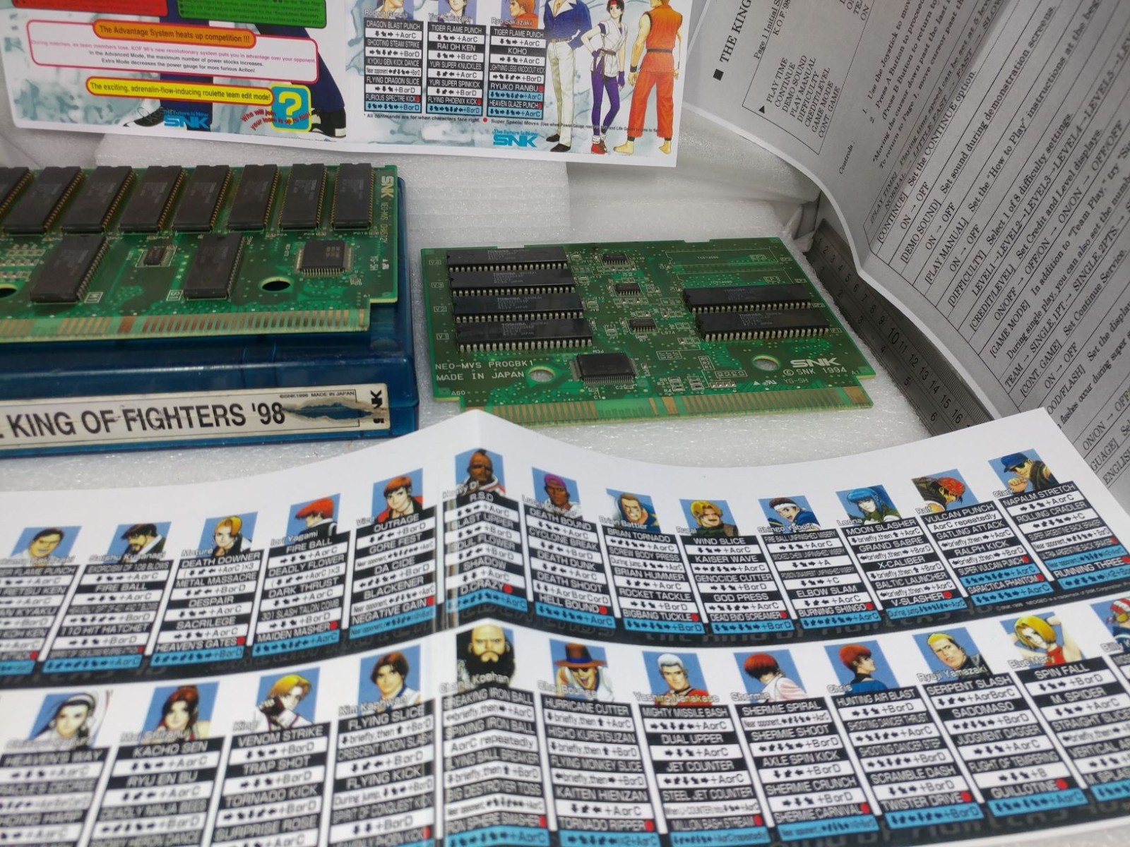 The King of Fighters 98 MVS SNK Cart Original Arcade Video Game Japan