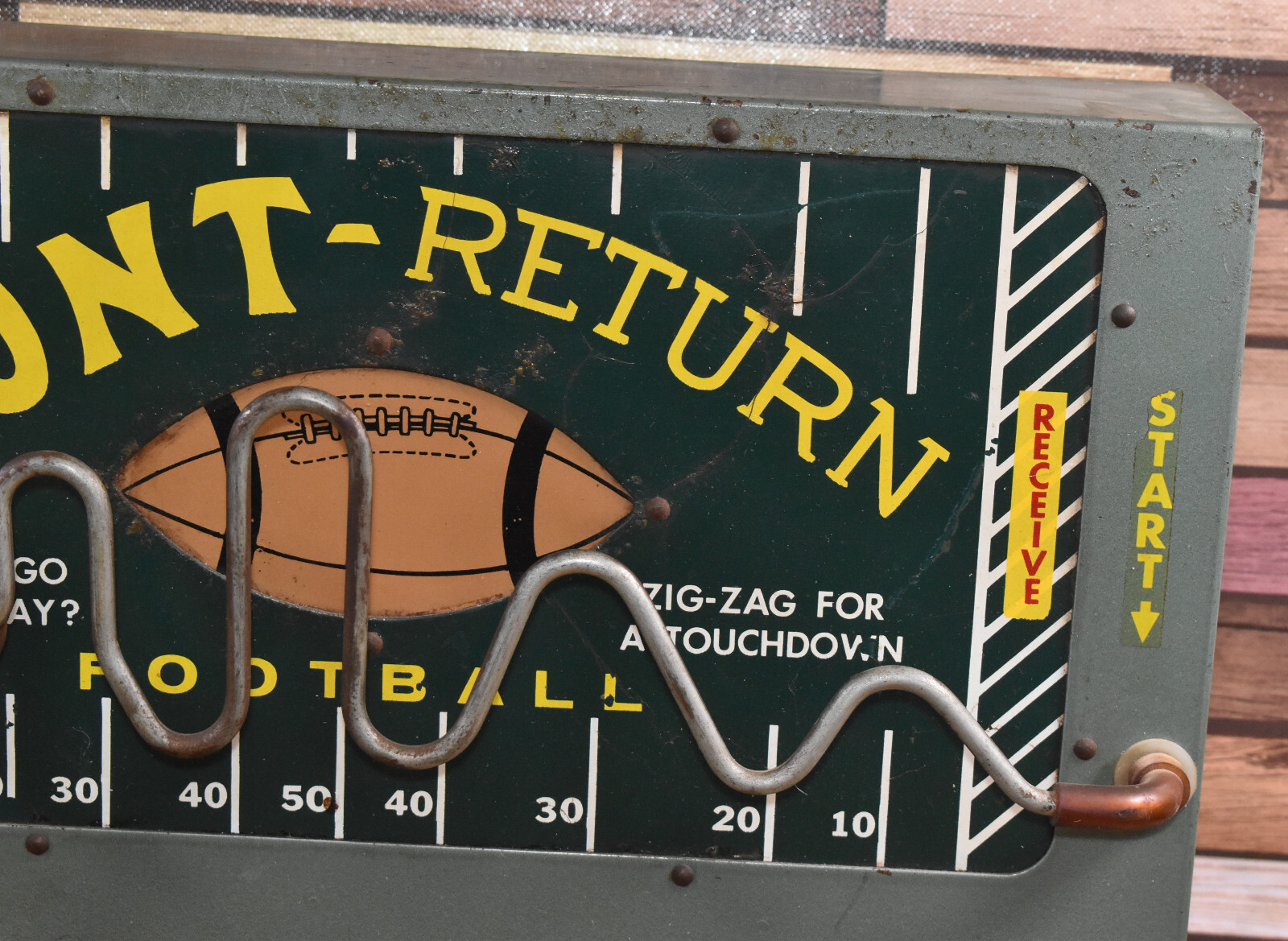 Vintage Coin Operated Punt Return Electric Coin Op Sobriety Skill Football Game