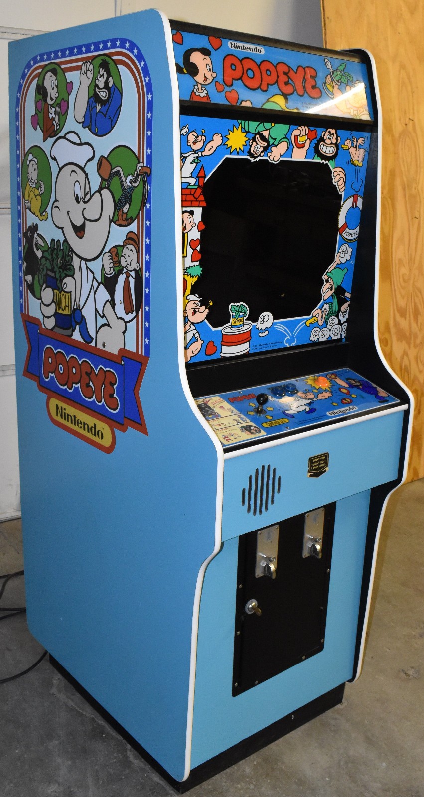 POPEYE ARCADE MACHINE by NINTENDO 1982 (Excellent) *RARE*