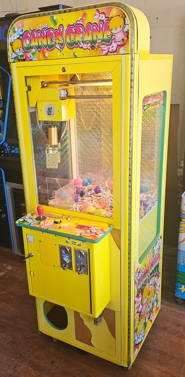 Coastal Amusements CANDY CRANE Arcade Prize Redemption Claw Machine WORKS