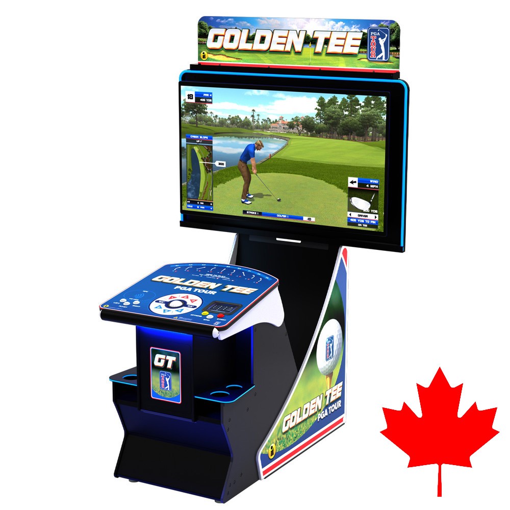 Golden Tee Golf Game – PGA TOUR Clubhouse Deluxe Edition – Canadian