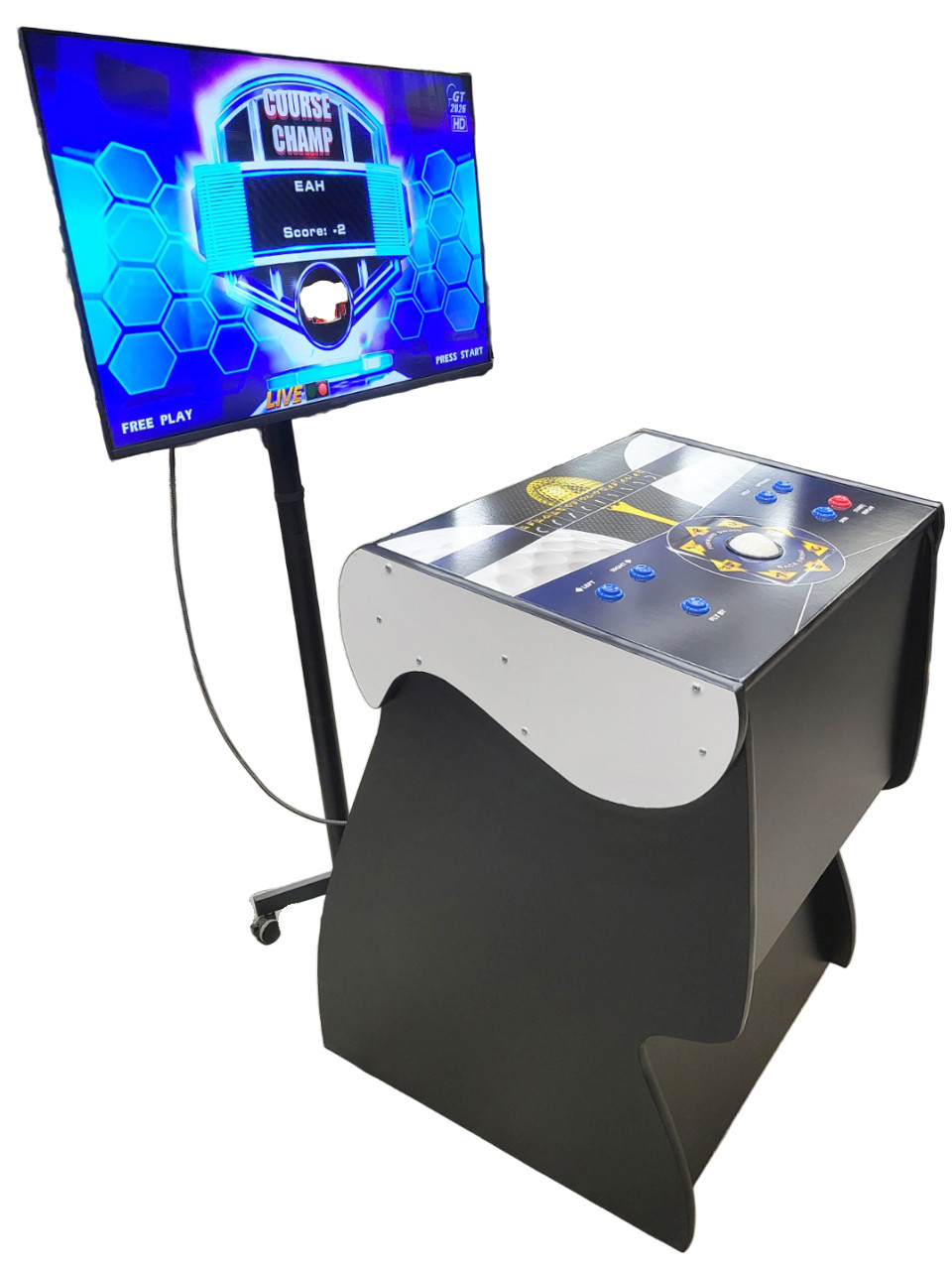GOLDEN TEE 2026 Golf NEW Pedestal Cabinet Arcade Sports Game Fore! 40″ LCD (#2)