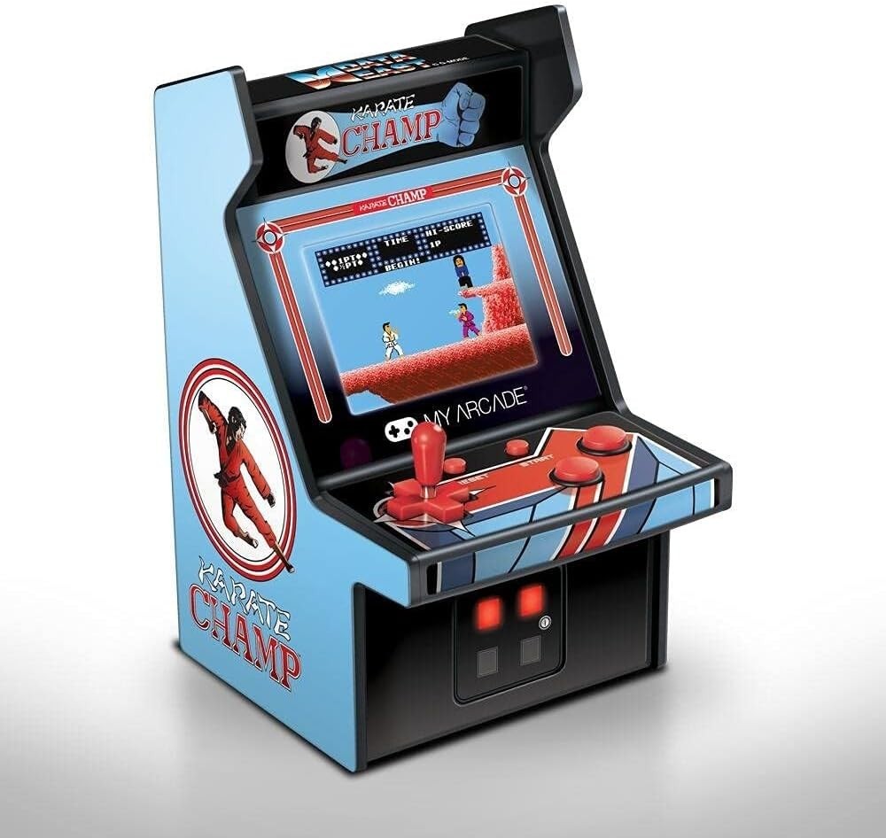 Nostalgic Karate Champ Arcade – 6.75 Inch Mini Machine with Dual Power Options