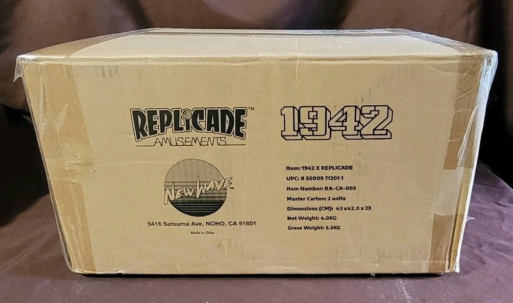 New Wave Toys 1942 Replicade Mini Arcade Bundle W/ Change Machine,Dually UV Pad
