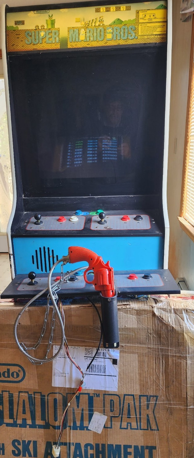 Nintendo Super Mario Bros. VS. Slalom Pak Arcade Machine with Ski Attachment.