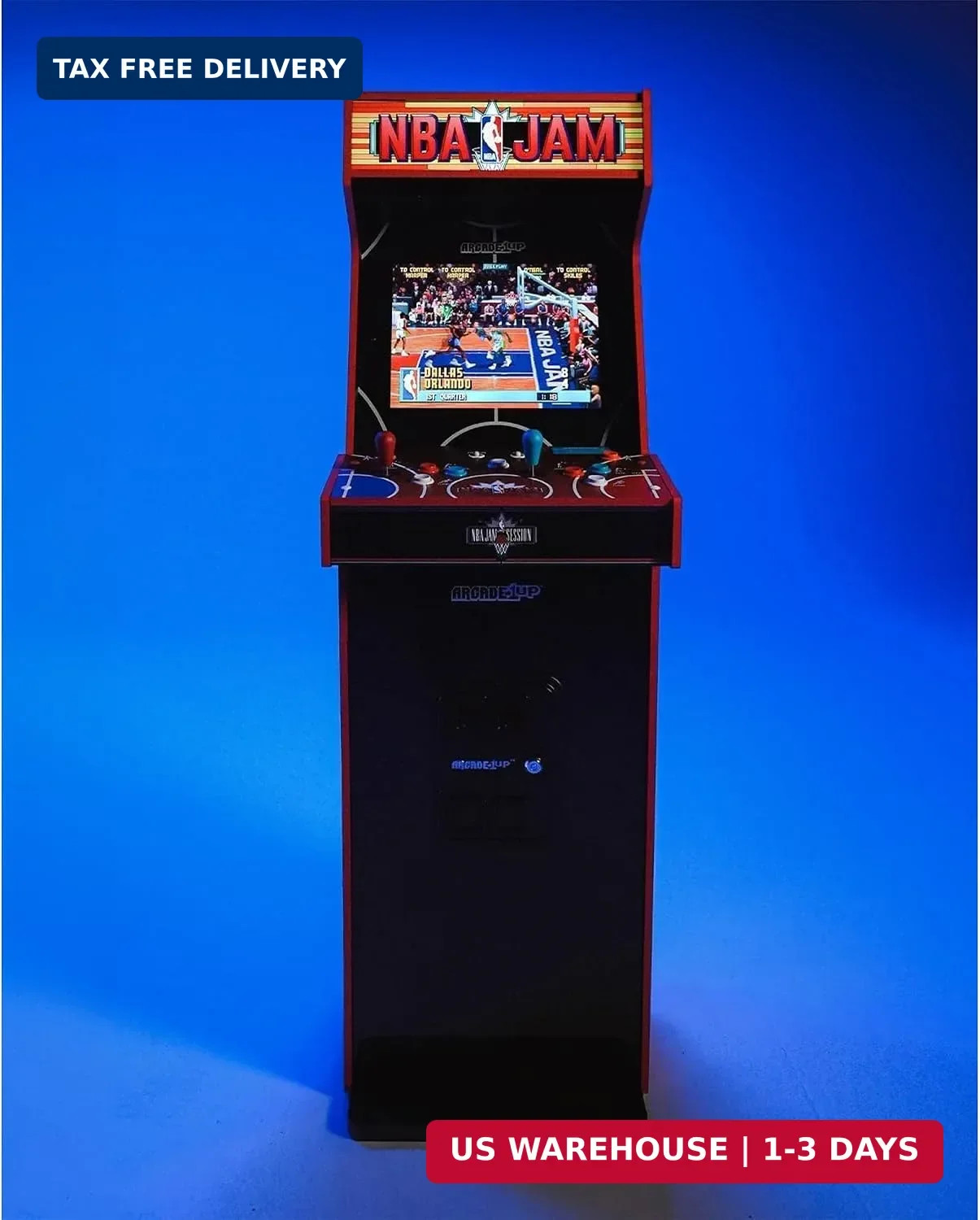 NBA JAM Deluxe Arcade1Up Cabinet 2 Player Online Multiplayer 3 Games Lighted