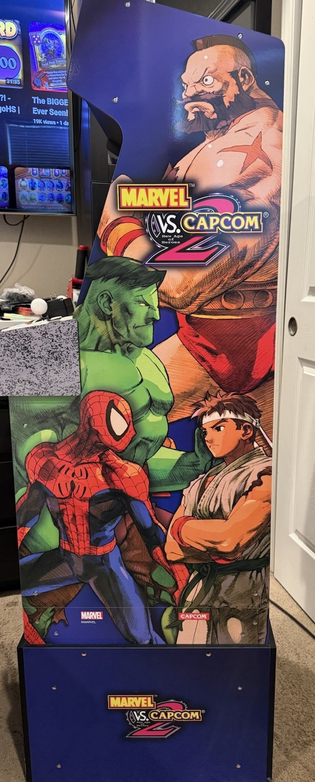 Marvel vs Capcom 2 w/ Lit Marque Arcade1Up Riser & Box Included VERY RARE!
