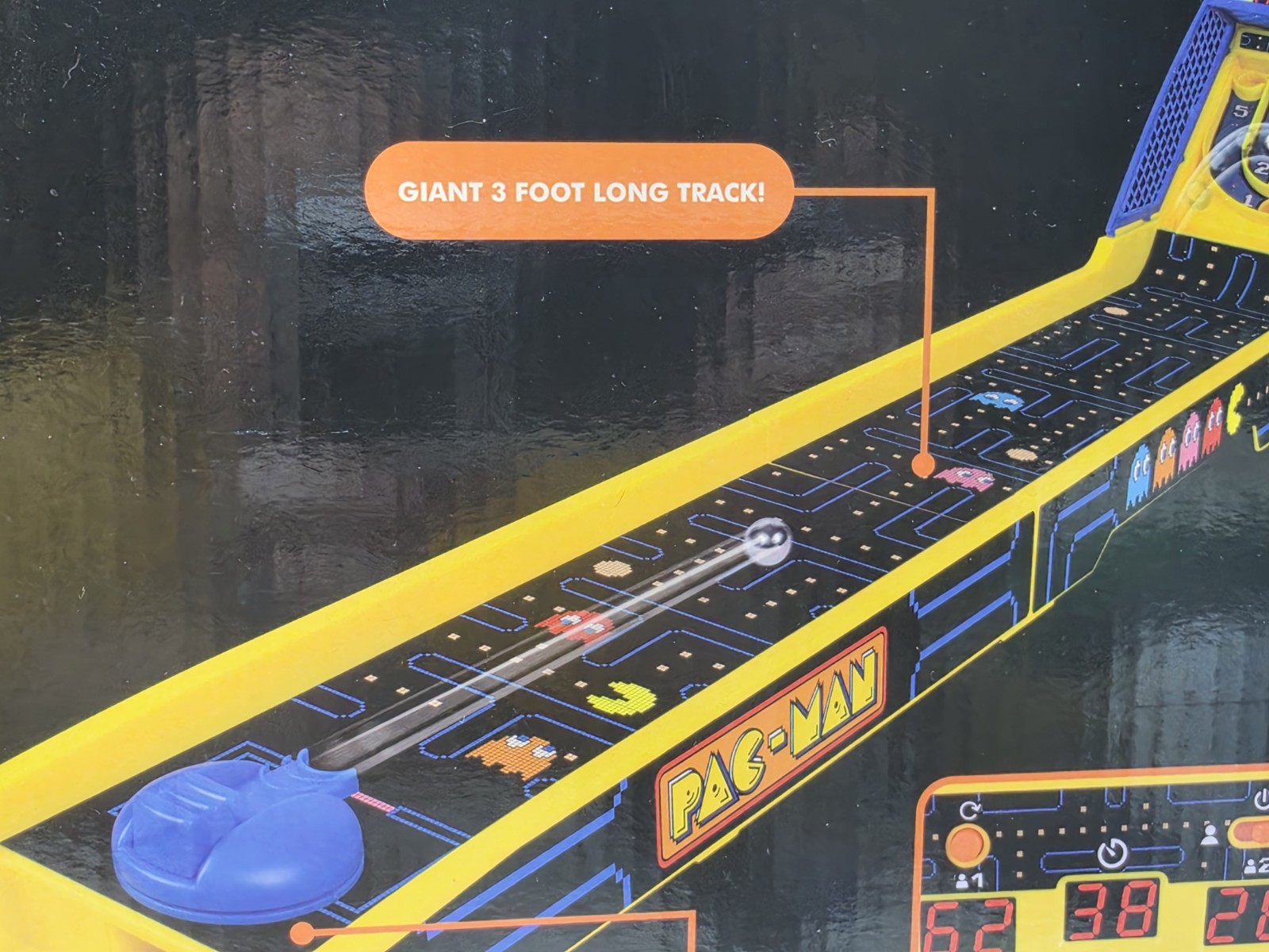 Pac-Man Electronic Arcade Alley Skee-Ball Tabletop Game w/ Lights & Sound 3-Feet