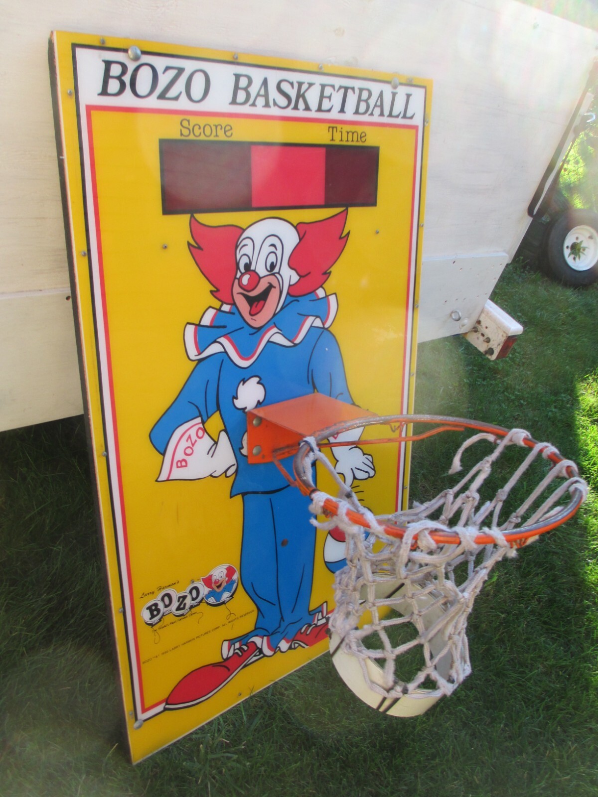 Vintage 1990 BOZO the Clown BASKETBALL ARCADE CARNIVAL MIDWAY GAME Larry Harmon